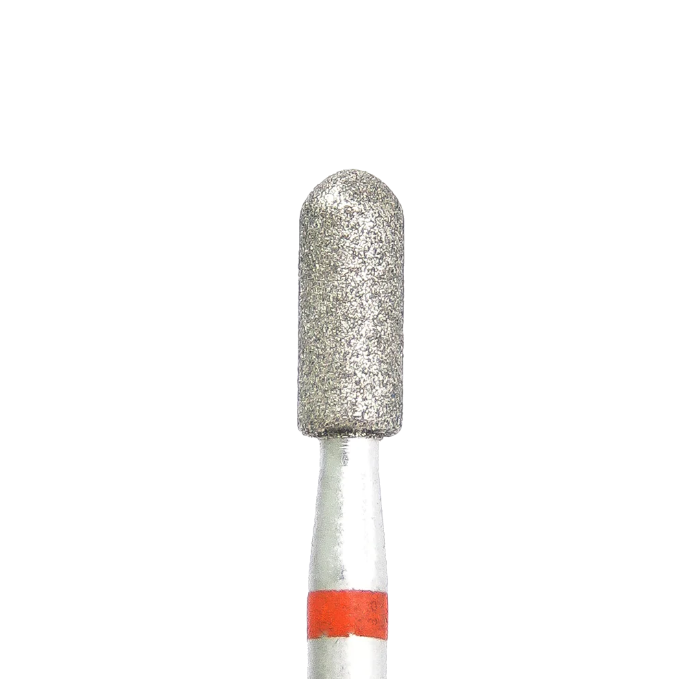 KMIZ - Diamond Nail Drill Bit Red Cylinder 3.1-8.0F (#129)