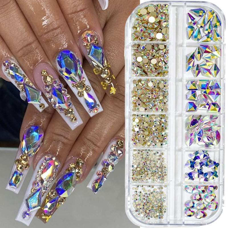 Multi-Color 3D Nail Art Rhinestones