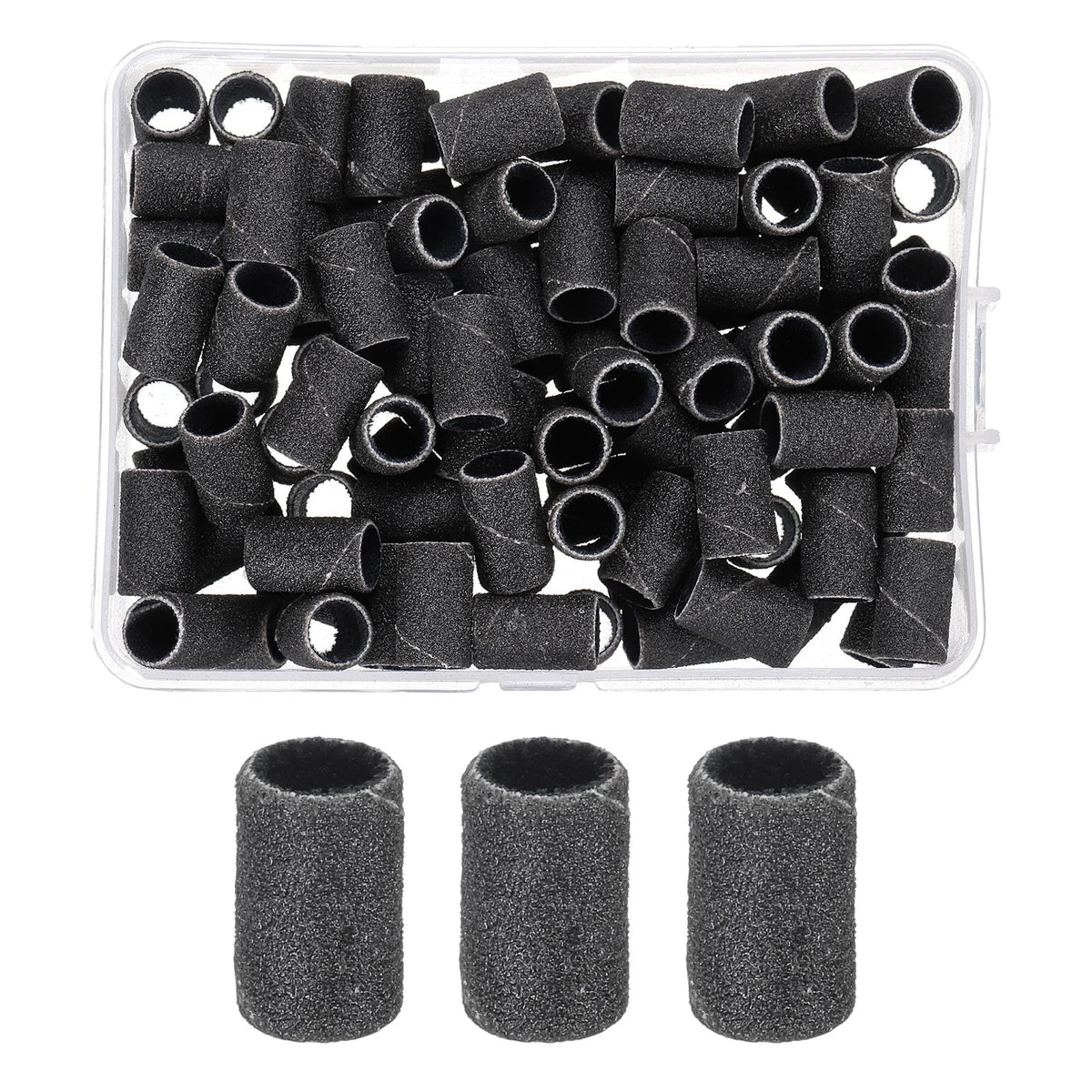 Nail Sanding Ring Bands 80/120/180 Grit Electric Manicure Drill Grinding Heads UV Gel Polish Removal Pedicure Abrasive Tools